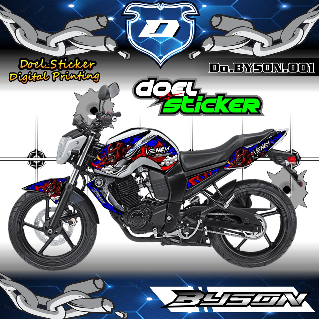 Striping Byson Karbu Variasi VENOM Sticker Stiker Skotlet Motor List Scotlite Body 01