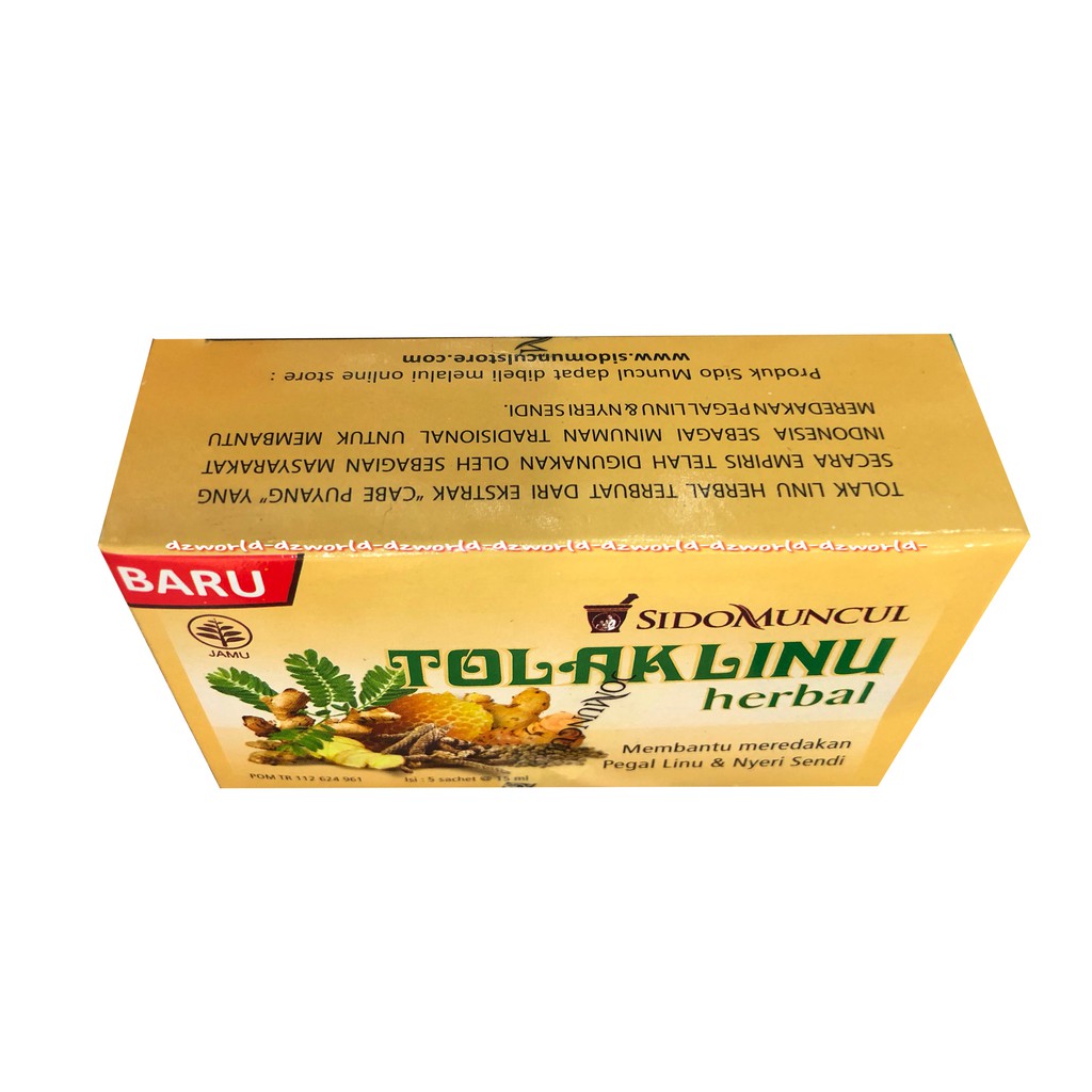 Sidomuncul Tolak Linu Herbal Tolaklinu Cair 5 Sachet Sido Muncu