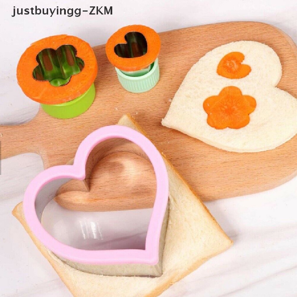 1 / 2 Pcs / Set Alat Cetakan Pemotong Roti Sandwich Bentuk Hewan Bahan Stainless Steel Untuk Anak