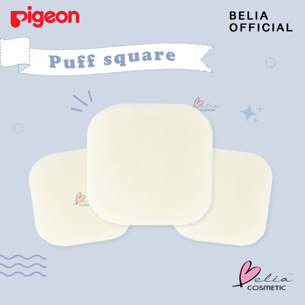 ❤ BELIA ❤ PIGEON Puff Square | Spons Bedak / Foundation | Sponge Puff Square Make Up Tools Kotak