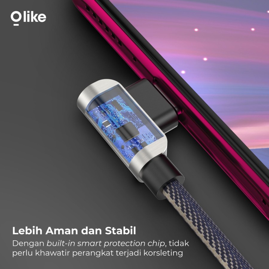 KABEL LIGHTNING OLIKE FAST CHARGING 2.4A OC-G1L