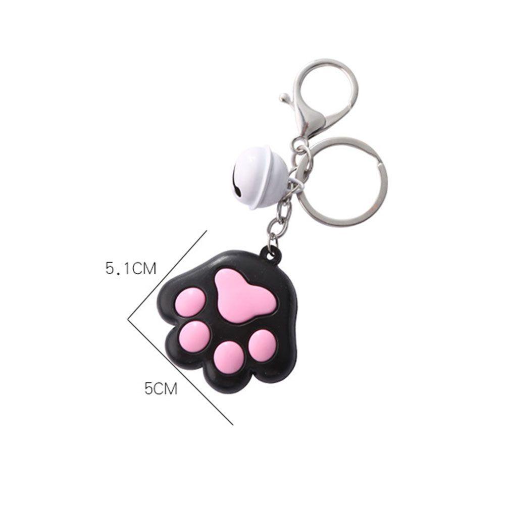 Lanfy Mainan Gantungan Kunci Kaki Kucing Angka Puppy Aksesoris Mobil Teman Lucu Dengan Bell Pendant Holder Senter Figure 3D