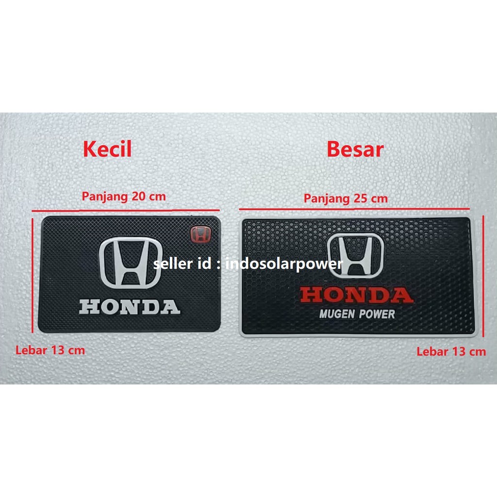 Dashmat anti slip sticky pad untuk HP GPS dashboard mobil Logo HONDA All new Jazz City Freed Civic Brio satya CR-V CRV BRV HRV prestige Accord RS MT CVT