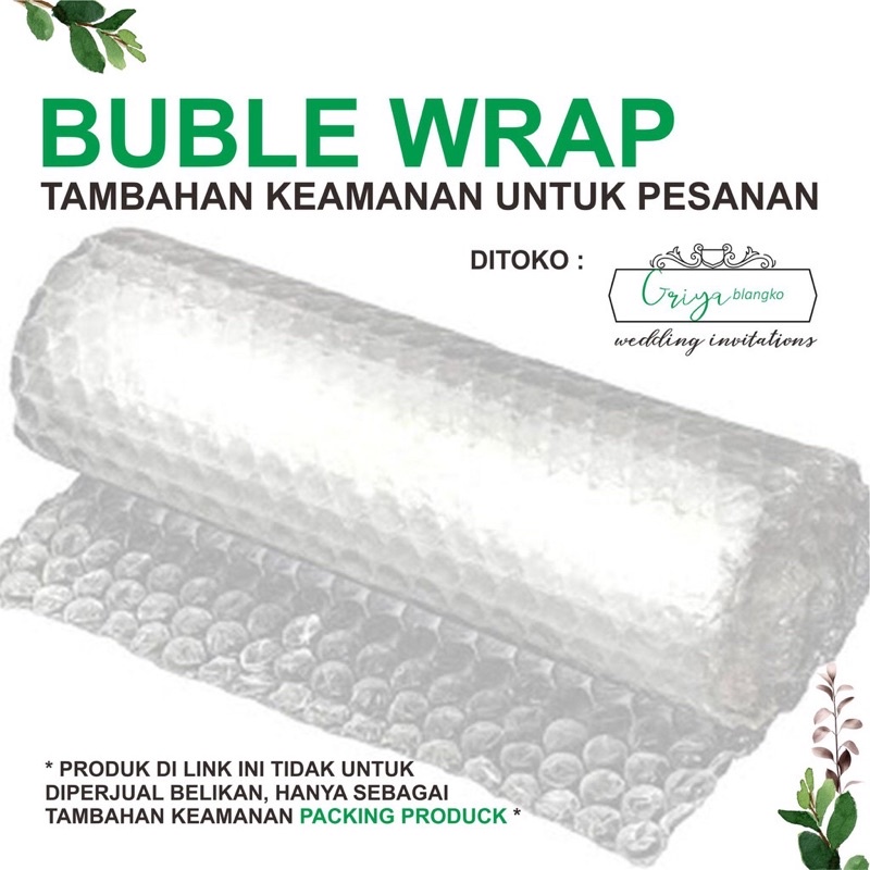 

Extra BUBLE WRAP | TAMBAHAN PACKING agar produk lebih aman