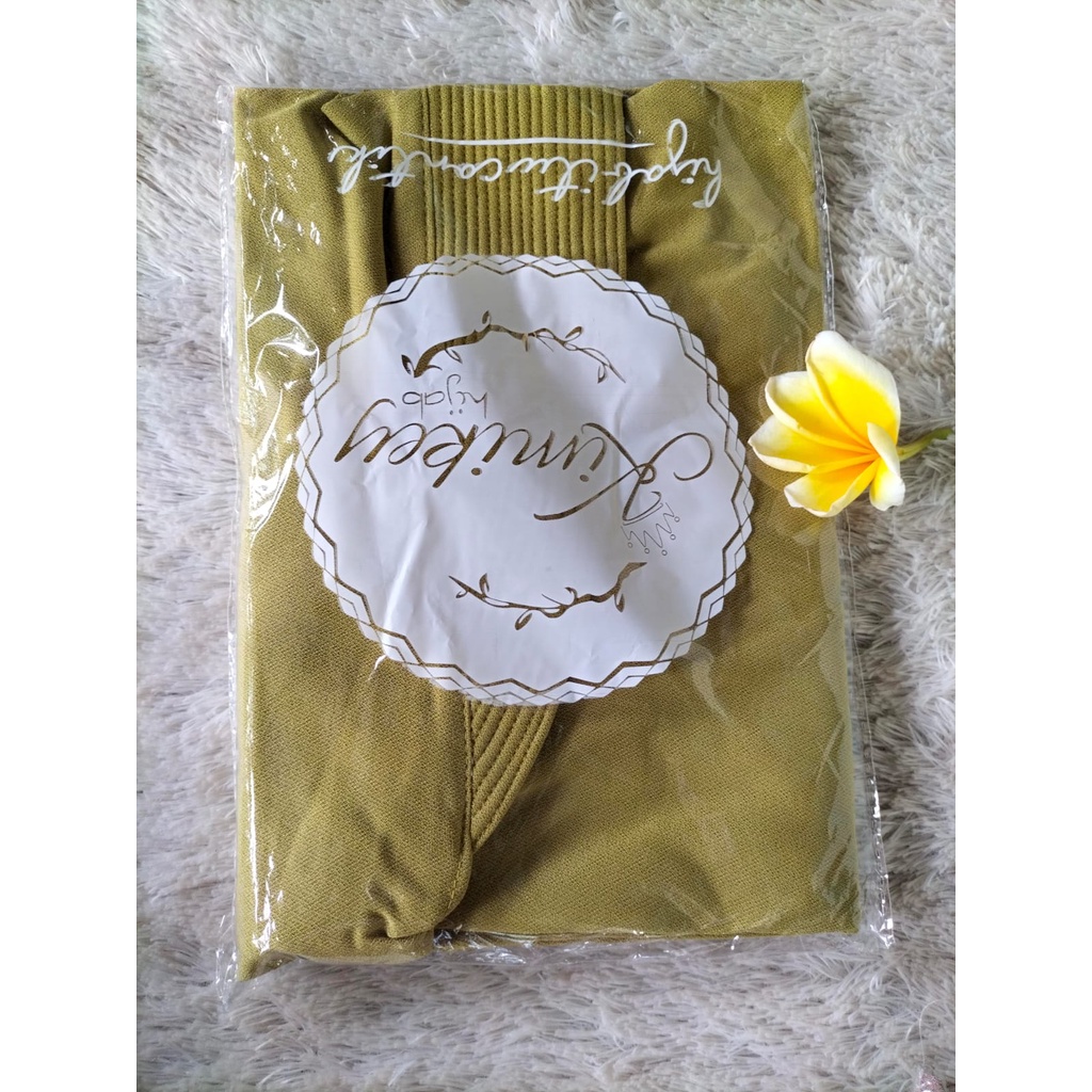 HIJAB INSTANT KIMIKEY SYAR'I  SYAZA JERSEY PREMIUM-Lime