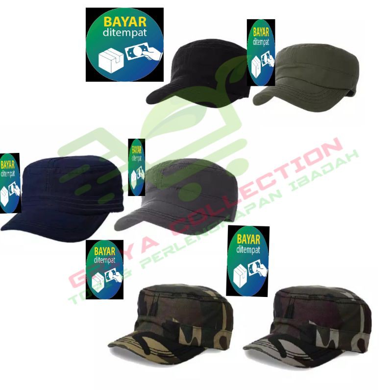 Topi Dewasa Pria Topi Pria Model Komando Topi Army Polos Topi Komando Original Topi Komando Pria Top