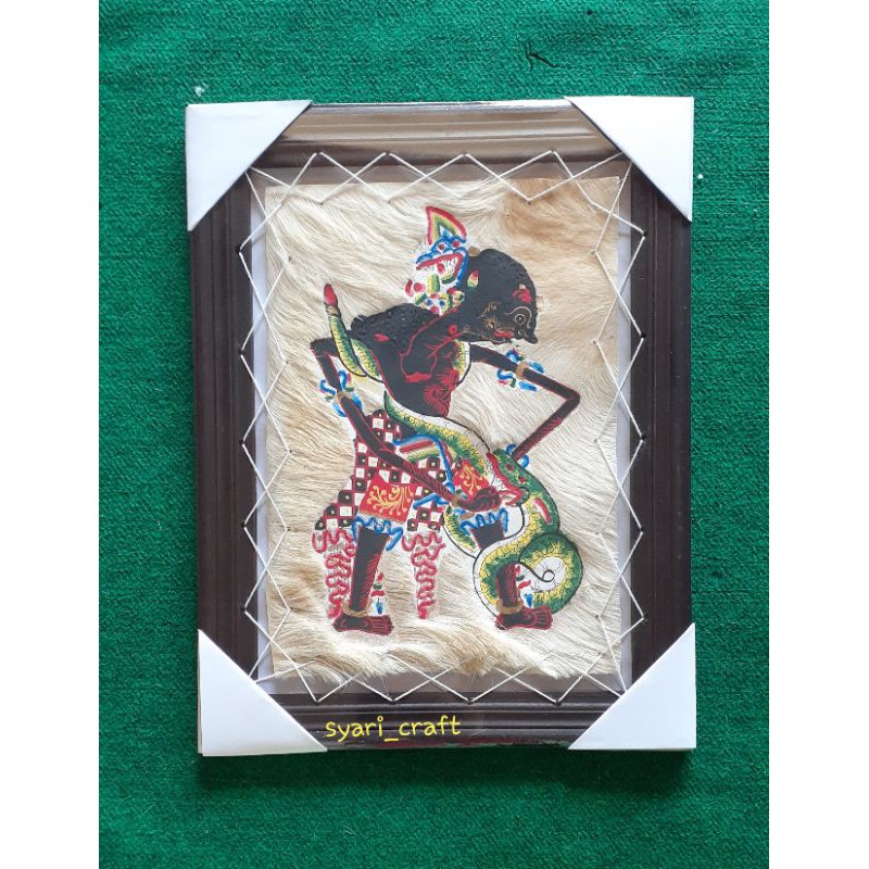 Jual Lukisan Wayang Bratasena Dari Kulit Kambing Asli Uk X Shopee