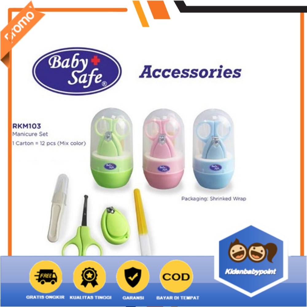 KNB Baby Safe Manicure Set RKM103 - Alat Perlengkapan Gunting Kuku Bayi