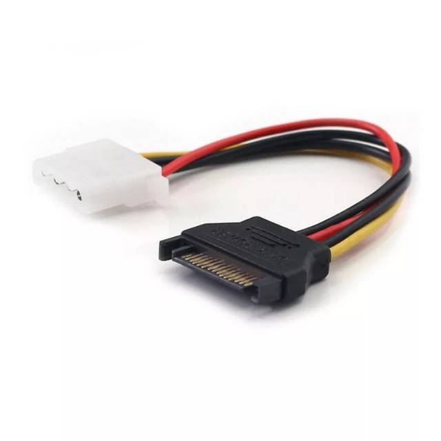 KABEL SATA 15 PIN MALE TO MOLEX 4 PIN FEMALE