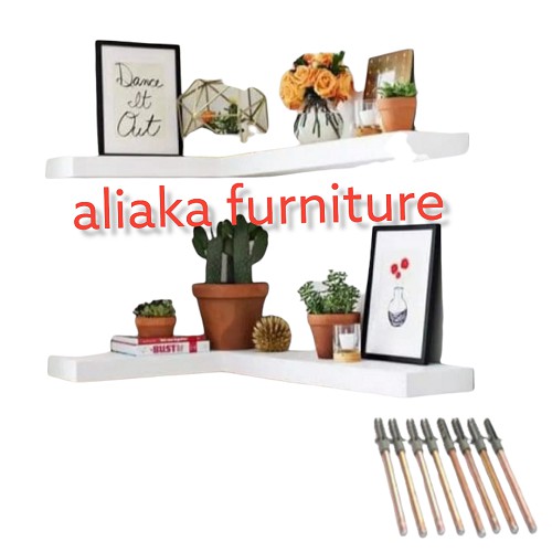 RAK FURNITURE-AMBALAN DINDING SERBAGUNA MODEL LETER L / SUDUT