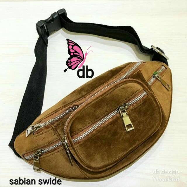 Waistbag sabyan sued tas selempang fashion wanita tas mewah harga murah tas lokal batam