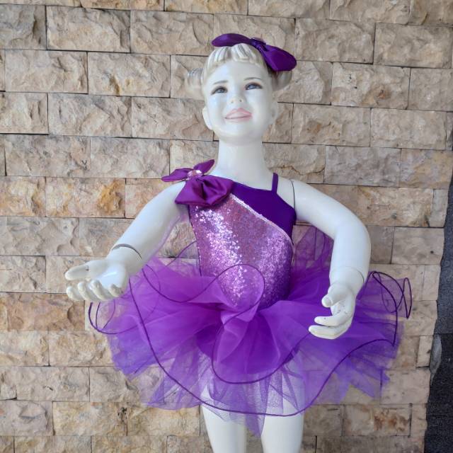 Baju ballet anak one shoulder