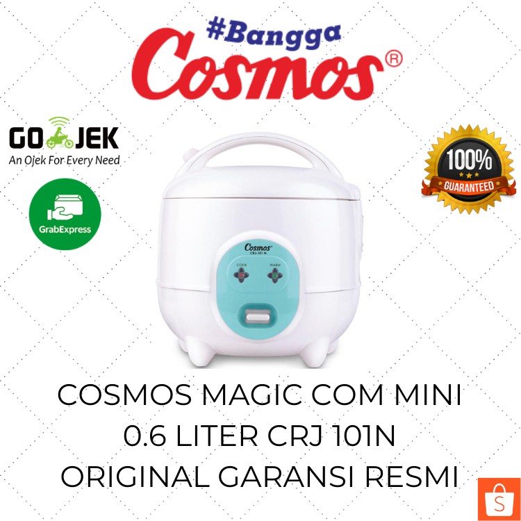 Cosmos Rice Cooker Mini 0.6 Liter 3in1 CRJ 101N / Mejikom Kecil / Magic Com Murah / Mejicom Jar Original Garansi Resmi