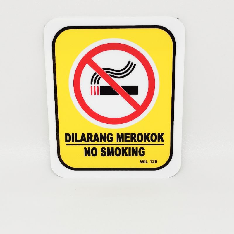 

Plat Papan Akrilik di larang merokok/no smoking WIL 129