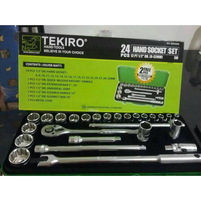 Promo Kunci Sok Tekiro 24 pcs Box Metal / Box Besi Berkualitas