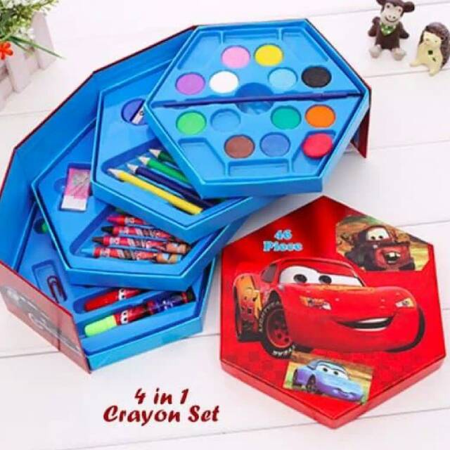 

Crayon set 4in 4 tingkat 46 crayon