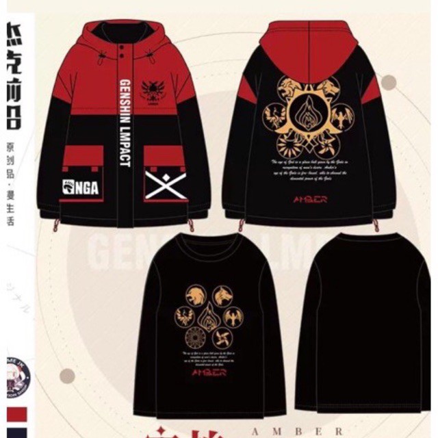 Longsleeve Amber Genshin Impact Game Online Character