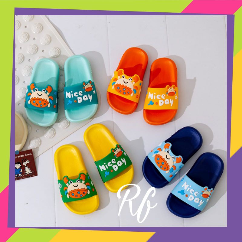 sandal Karet Slop Anak Crab Import Higt Quality RF