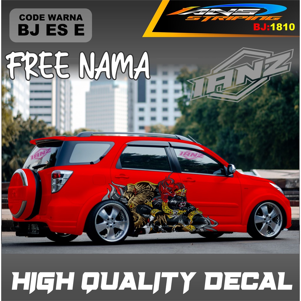 STIKER DECAL MOBIL TERIOS / STIKER MOBIL GRAND LIVINA / VARIASI STIKER MOBIL AVANZA / STIKER MOBIL XENIA / STIKER MOBIL