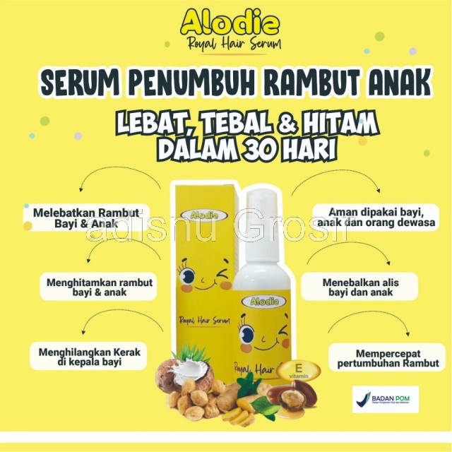 Alodie Royal Hair Serum Minyak Kemiri Serum Penyubur Rambut Anak 100% Original