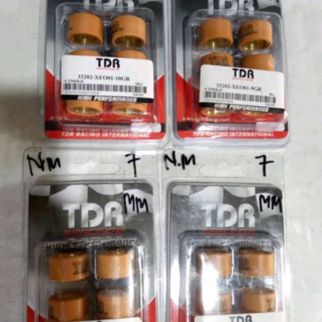 Roller pulley cvt TDR yamaha nmax xeon aerox lexi lexy gt 125 fino 125 mio m3 gram bisa pilih 7 8 9 