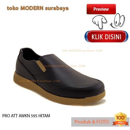 Sepatu pria casual karet slip on pantovel tanpa tali anti air