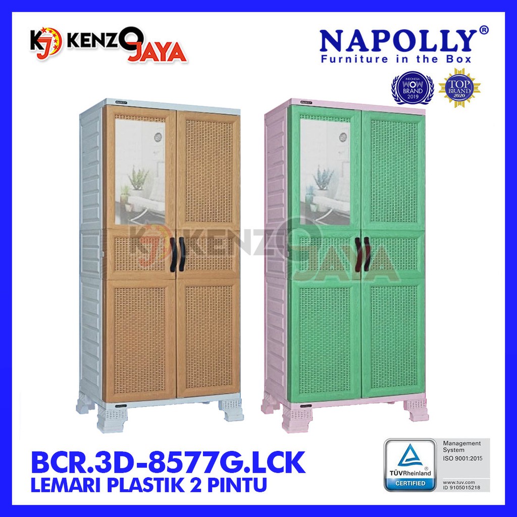 Lemari Pakaian Platik Big Cupboard NAPOLLY BCR.3D-8577
