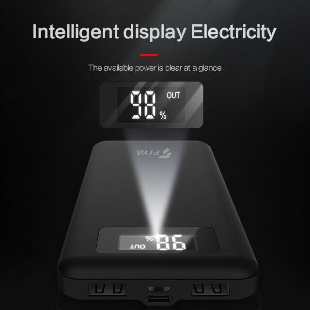 Power Bank Fiya 10000 mAh LED display Original- Powerbank Fiya 10.000 mah cas 10000mah