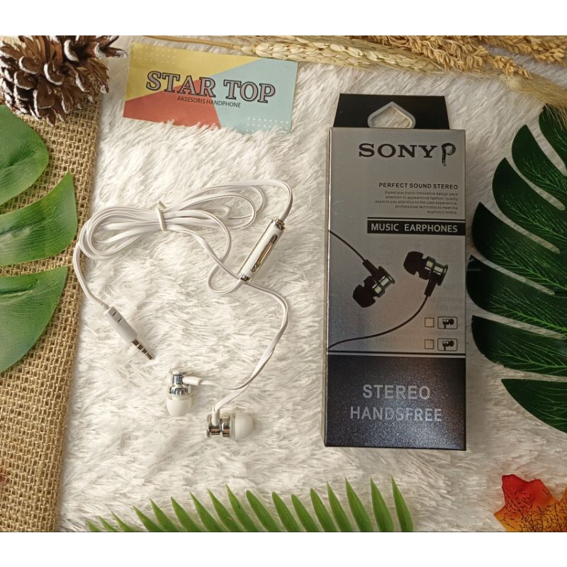 Handsfree headset Sony Packing Crome Headset sony hf sony earphone stereo