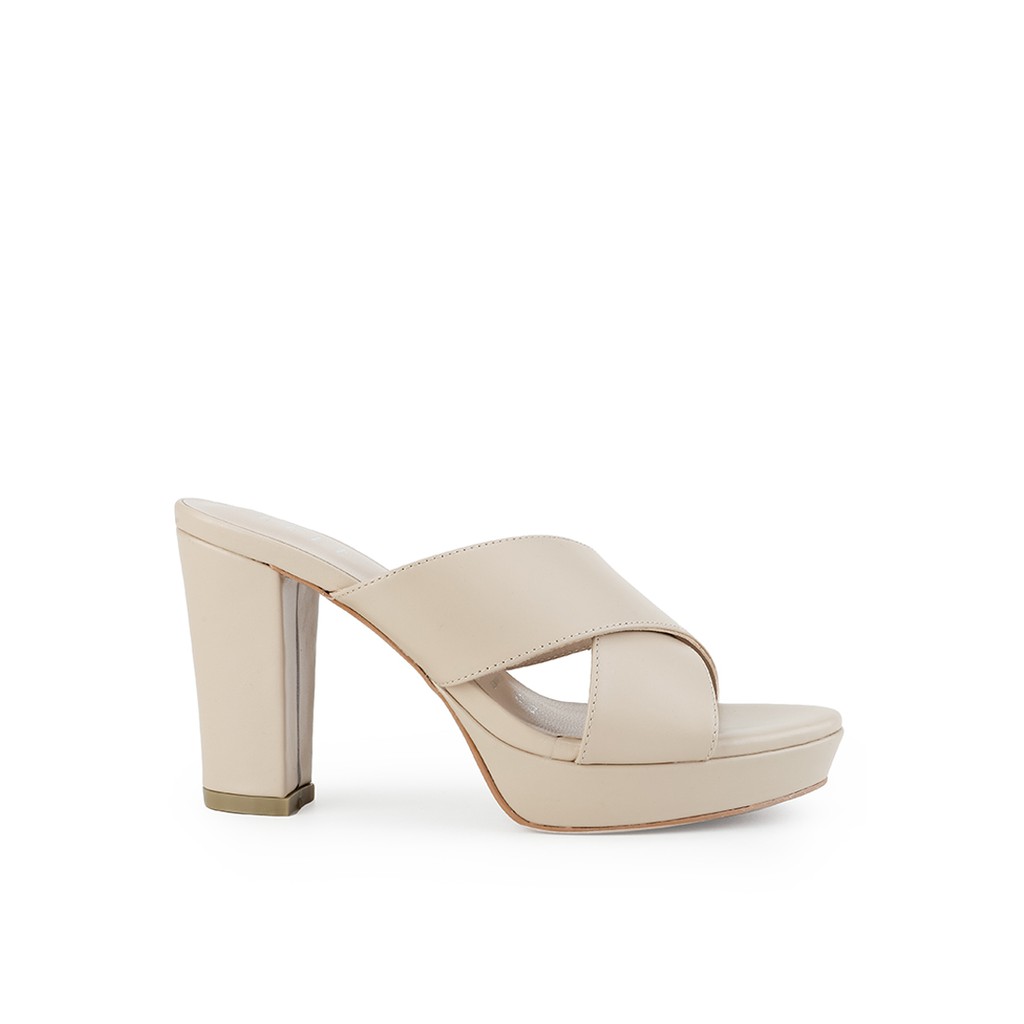 Elle - Ladies Heels Sandal Beige 30110