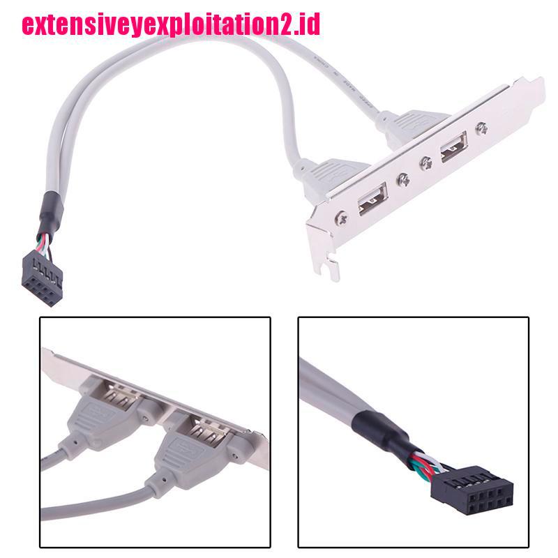 &lt; E2id &amp; &gt; 1Pc Bracket Adapter Expansion Panel Belakang 2 Port USB 2.0