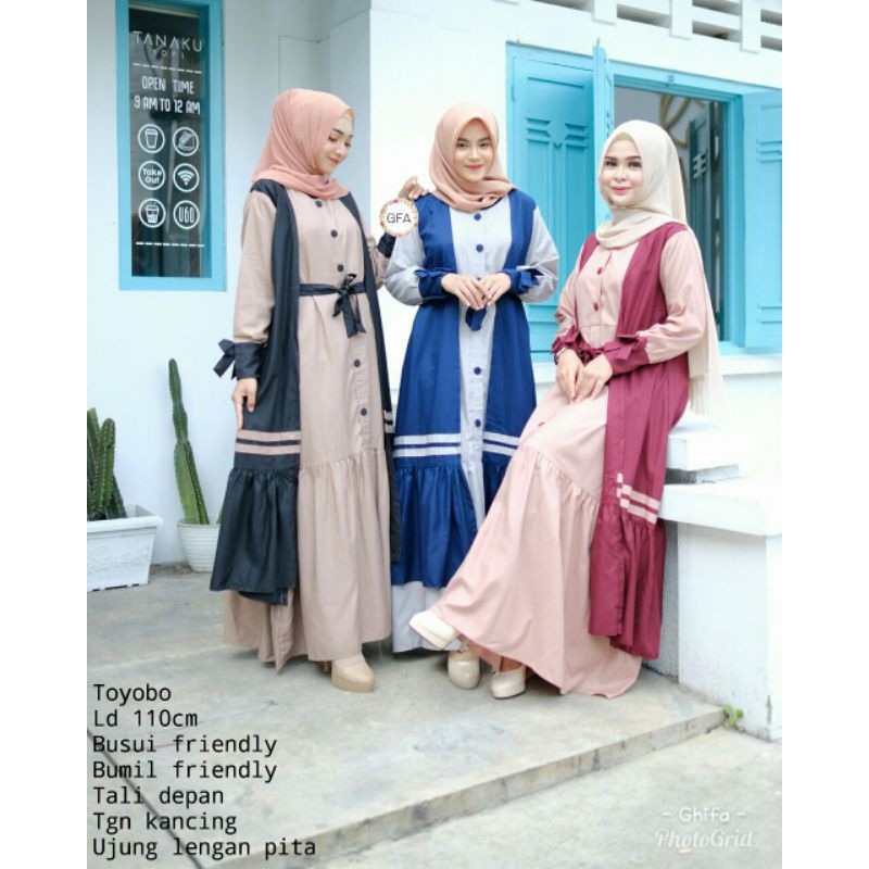 Marisa Dress, Baju Lebaran 2021,Gamis Lebaran