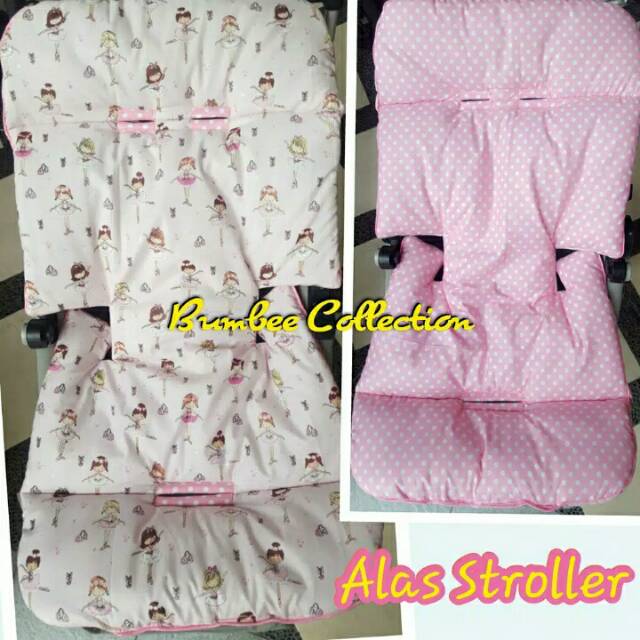 alas stroller bayi batita / bumbee / motif balet pink /katun