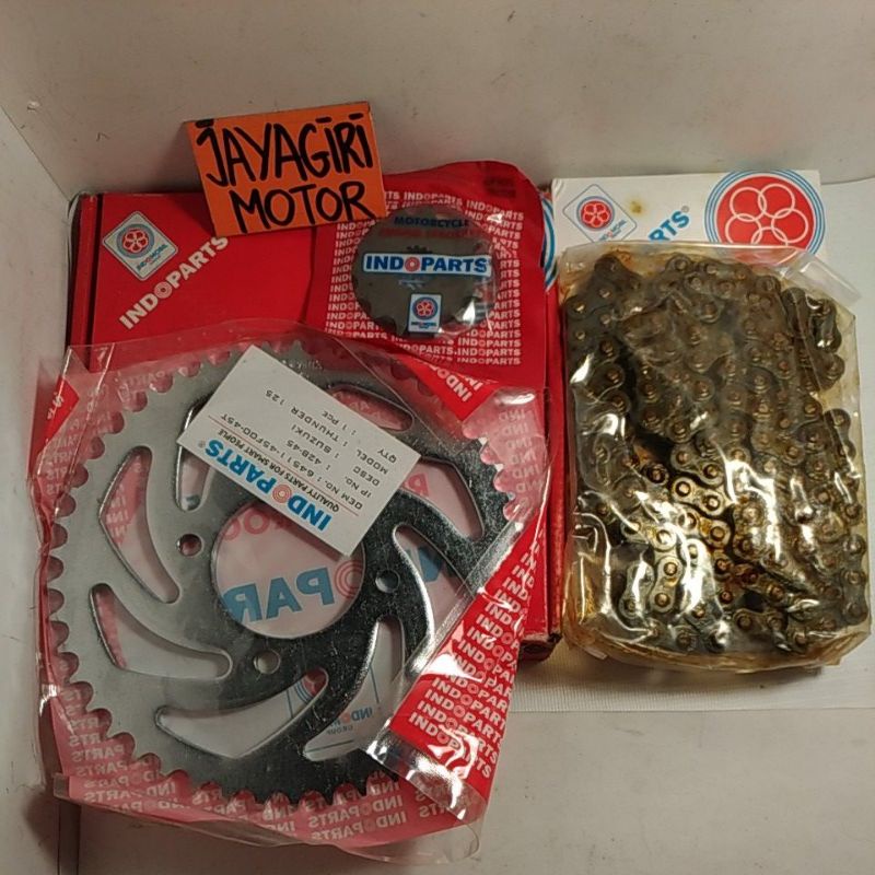Gear Set Thunder 125 14T 45T 428 120CL Gigi Tarik 428-14T 428-45T 428-120L 428-120CL Rantai Roda Cha