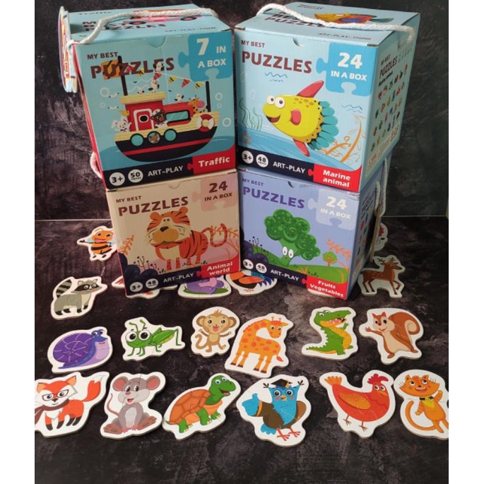 puzzle animal/ocean/fruits/vehicle