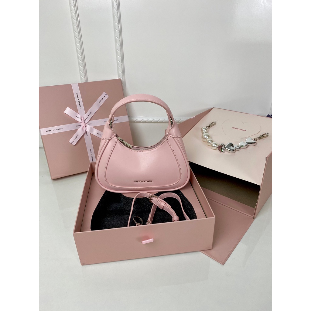 TAS WANITA IMPORT BRANDED FREE LOVELY BOX CK CUTE PINK CK950 PAKET HADIAH SLING BAG PREMIUM