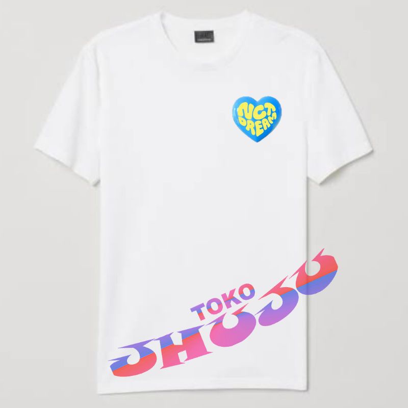 Baju T shirt NCT Dream Love Blue Logo KECIL print dtf