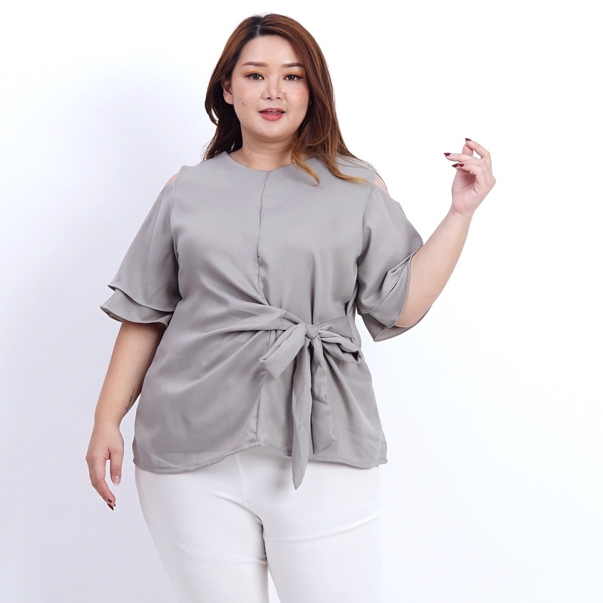 Blouse Bigsize Wanita  Atasan Polos Wanita Jumbo 026