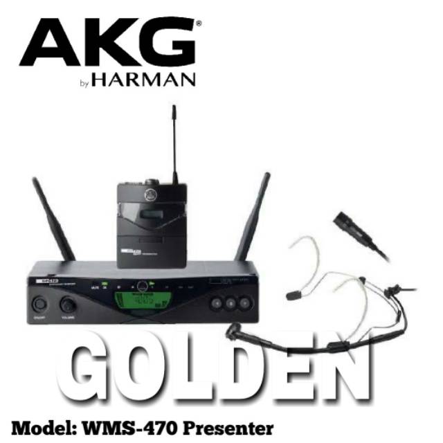 Mic Wireless AKG WMS 470 Presenter Original Headset - Jepit