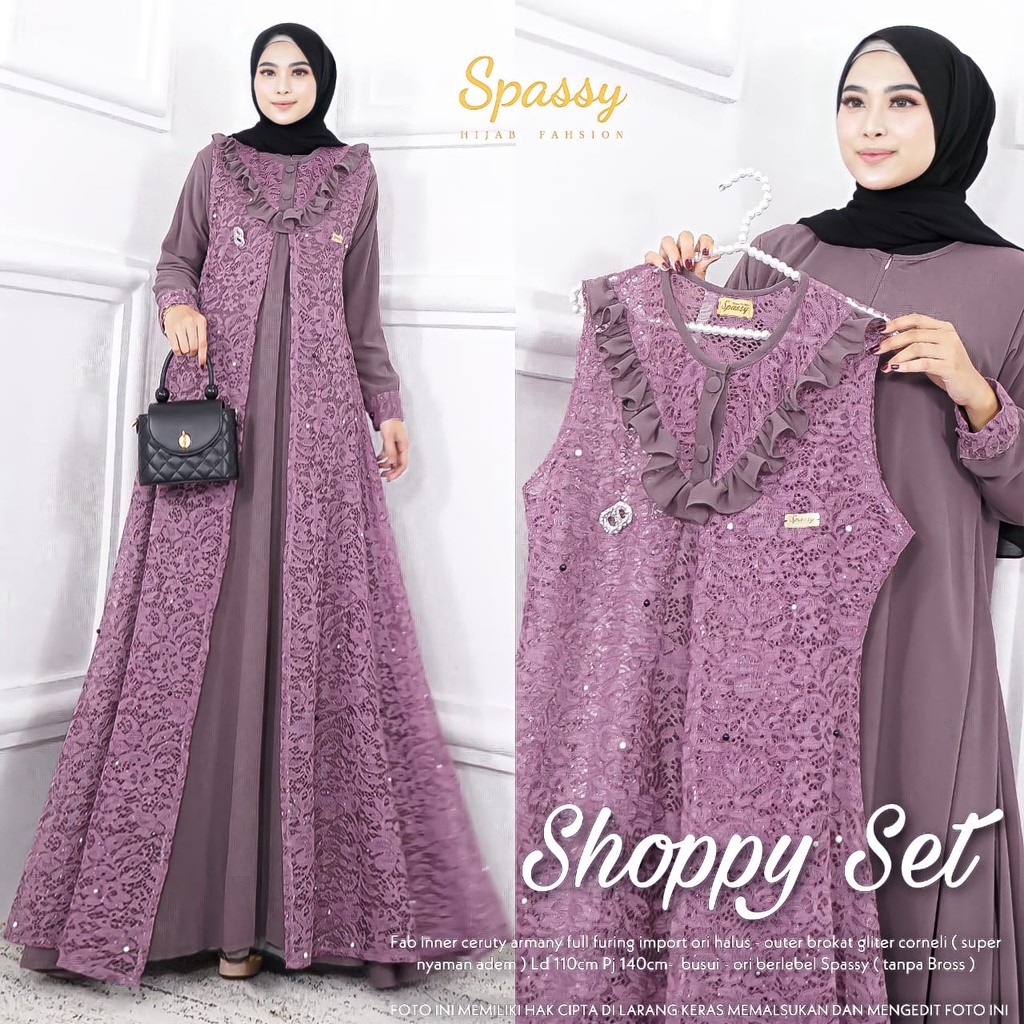 SHOPPY SET SPASSY / GAMIS PESTA / GAMIS BRUKAT / DRESS LACE