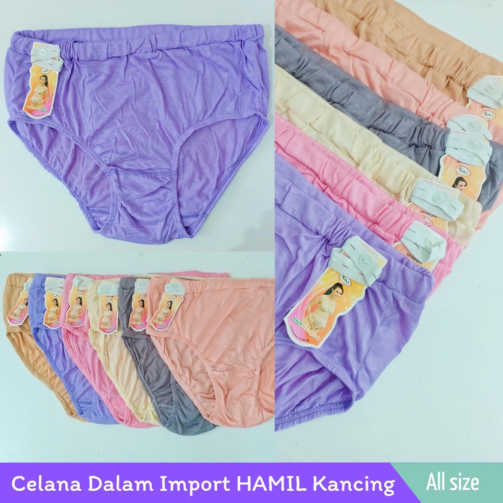 Terlaris!! Celana Dalam Hamil Import Kancing CD Wanita Hamil Bahan Halus Nyaman Dipakai | Bisa Cod