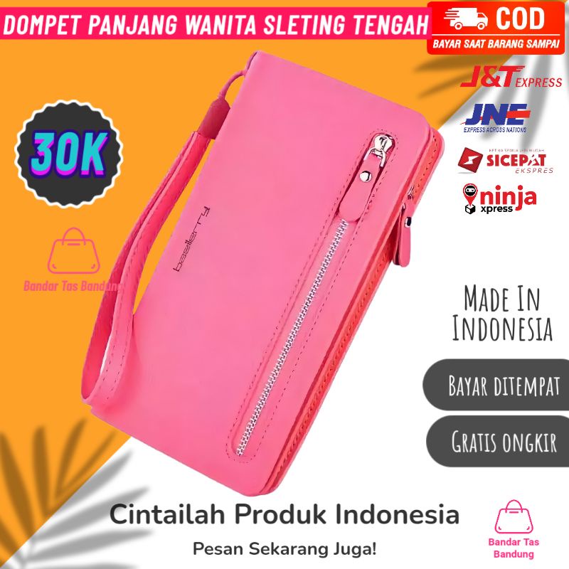 DOMPET PANJANG WANITA SLETING TENGAH - Dompet Panjang Wanita Dompet Lipat Wanita DOMPET KOREA