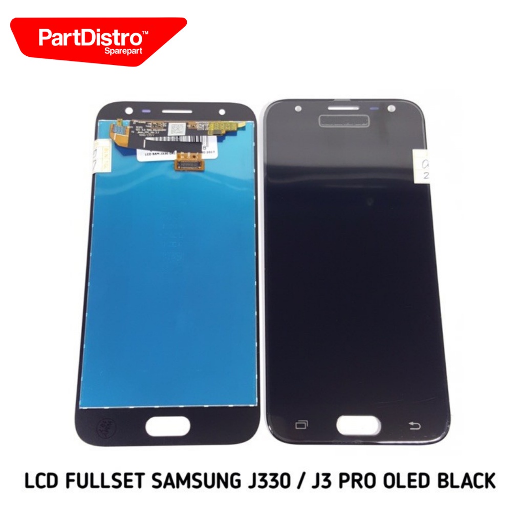 LCD SAM J330/J3 PRO OLED2 BLACK / GOLD + TS (J3 2017)