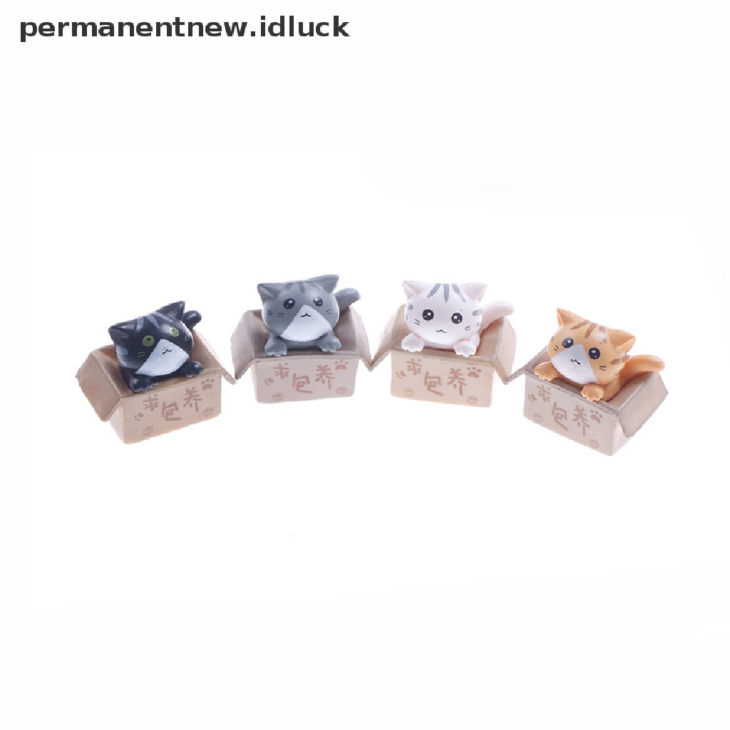 1 Pc Ornamen Miniatur Kucing Mini Bahan Resin Gaya Mediterrania