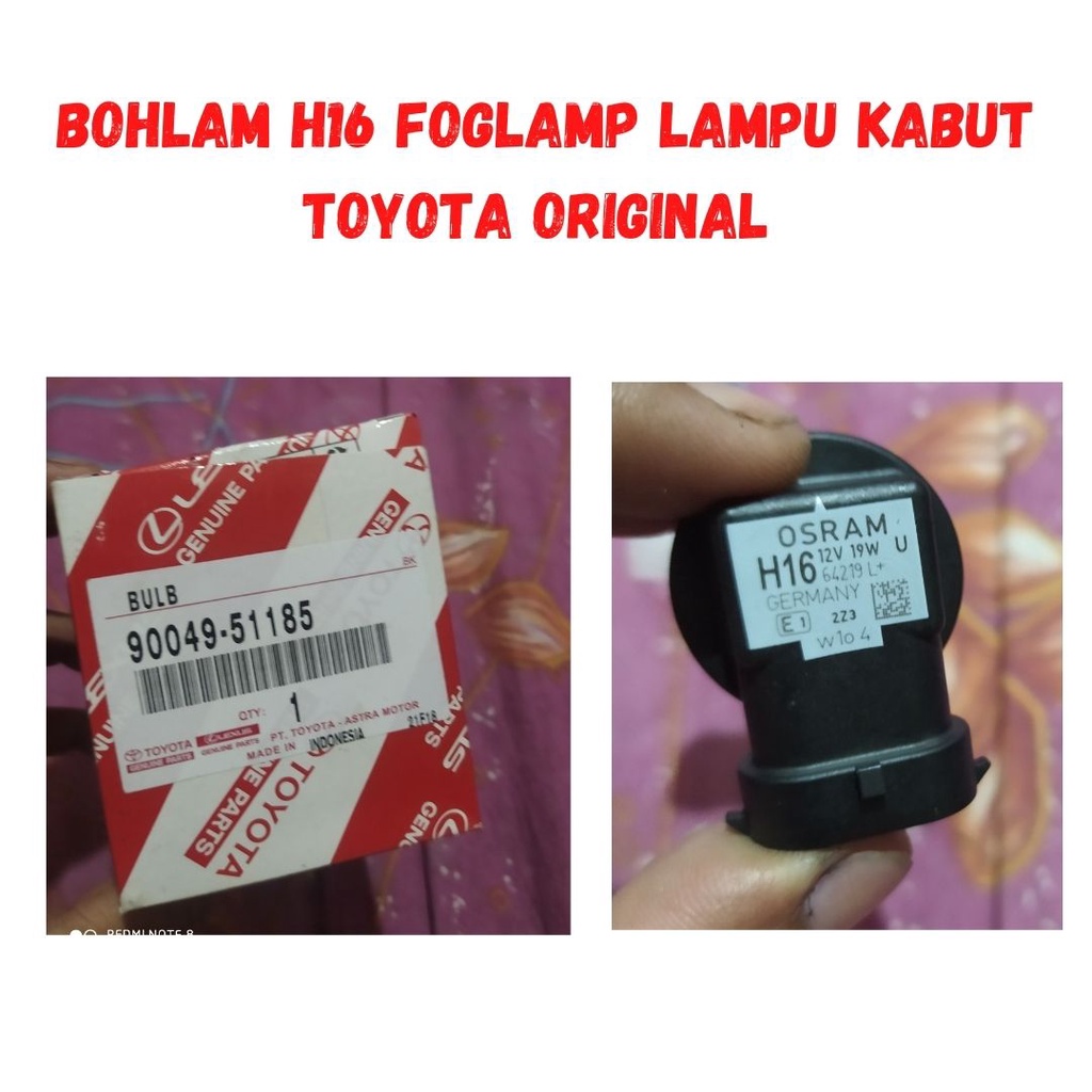 Bolam Foglamp H16 Lampu Kabut Toyota Avanza Xenia Agya Ayla Calya Sigra Rush Terios