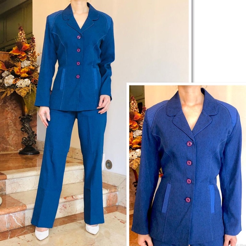 Blazer wanita biru benhur