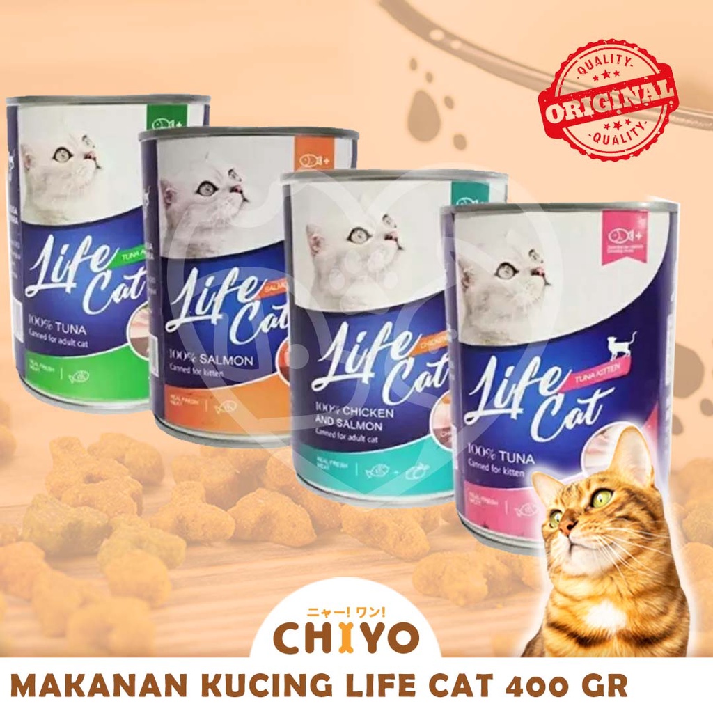 LIFE CAT 400 GR KALENG ADULT/KITTEN [ MAKANAN KUCING ]