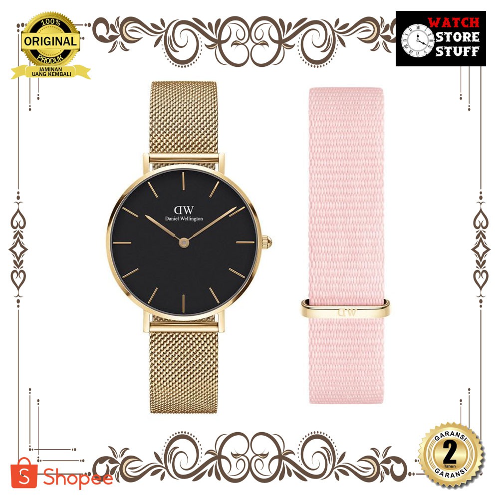 [ ORIGINAL DW - FREE STRAP ] JAM TANGAN PRIA WANITA | RANTAI | KULIT | KARET | MURAH | WANITA PETITE