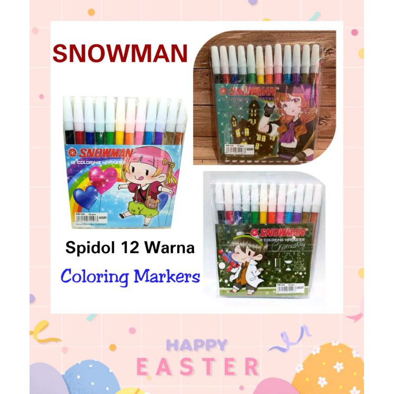 

SNOWMAN Spidol 12 Warna Coloring Marker