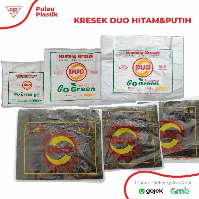 

*****] Kantong Kresek Ukuran 50 Warna hitam/Putih,Duo 40 Lembar